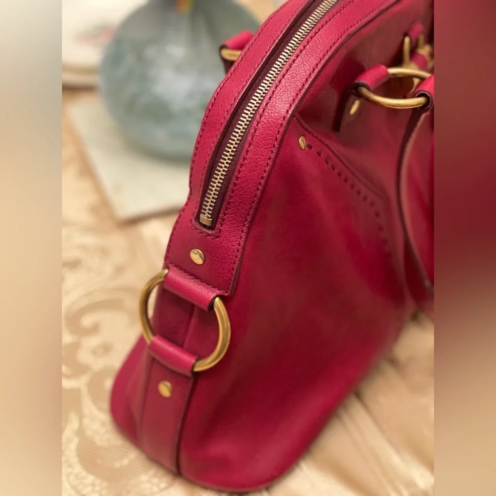 YSL bowling style leather bag